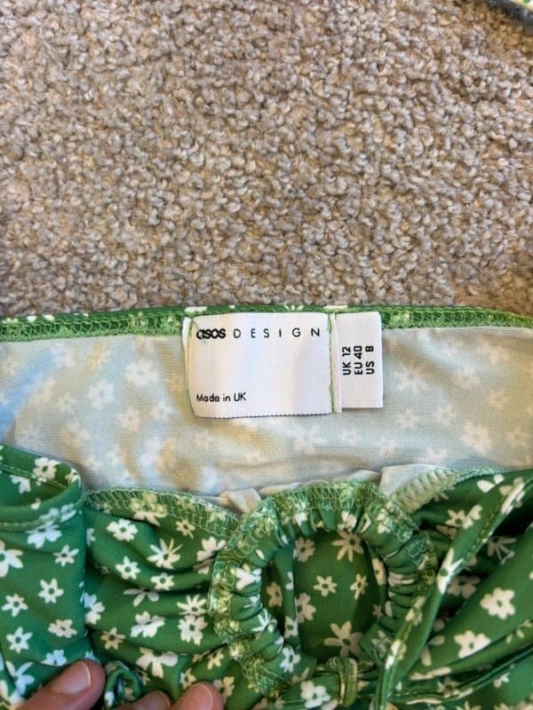 ASOS ASOS green floral mini dress