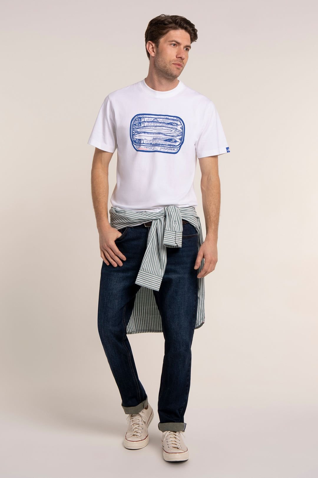 Brakeburn Brakeburn Men's RACKHEATH T-SHIRT in White - 4