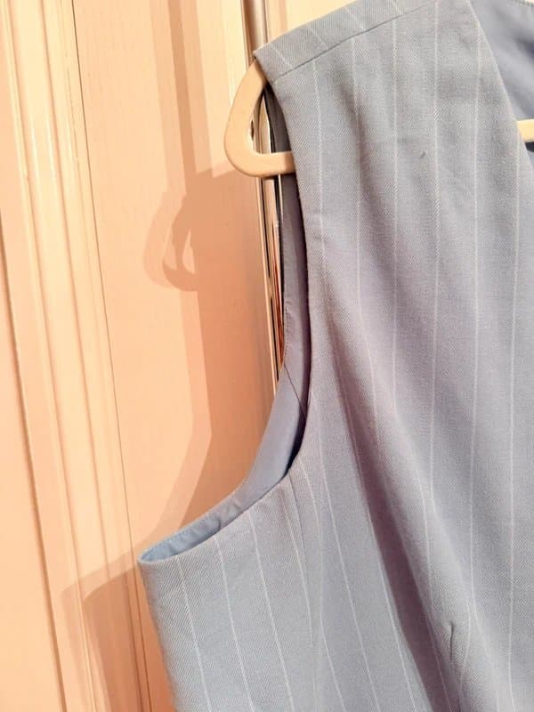 Et Vous Light Blue Pinstripe Waistcoat