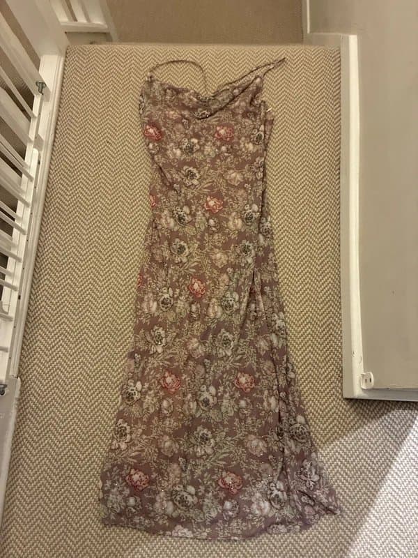 Sample Floral fully beaded cami maxi dress Size S