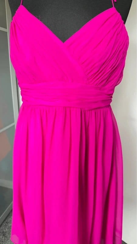 Definitions Hot Pink Chiffon Cocktail Dress Size 14