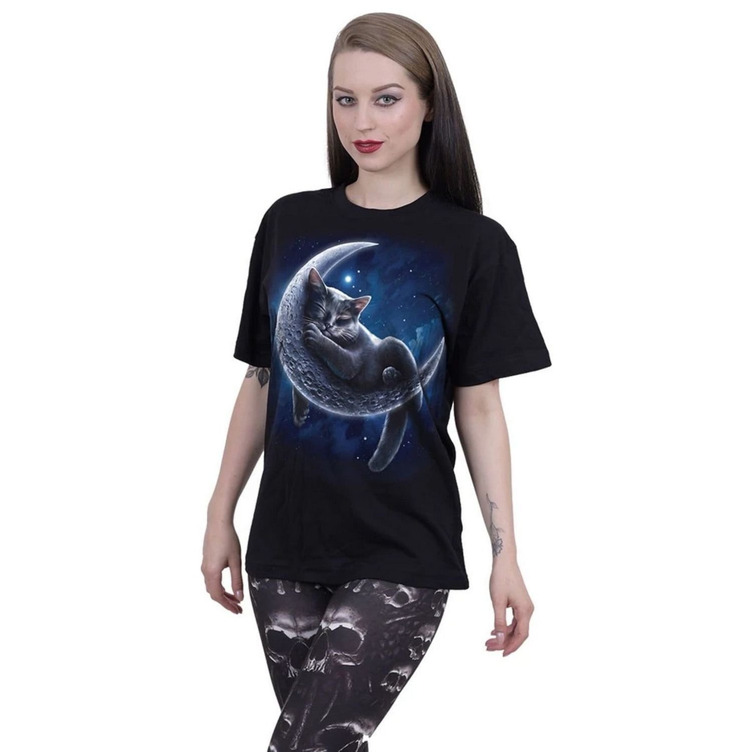 Spiral Direct Men's Velvet Moon T-Shirt in Black