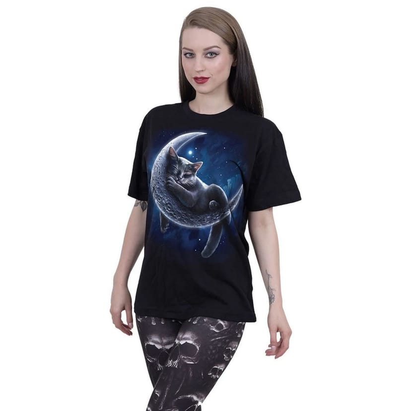 Spiral Direct Spiral Direct Men's Velvet Moon T-Shirt in Black - 1