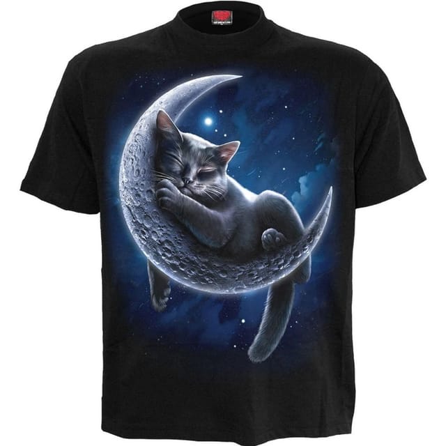Spiral Direct Spiral Direct Men's Velvet Moon T-Shirt in Black - 2