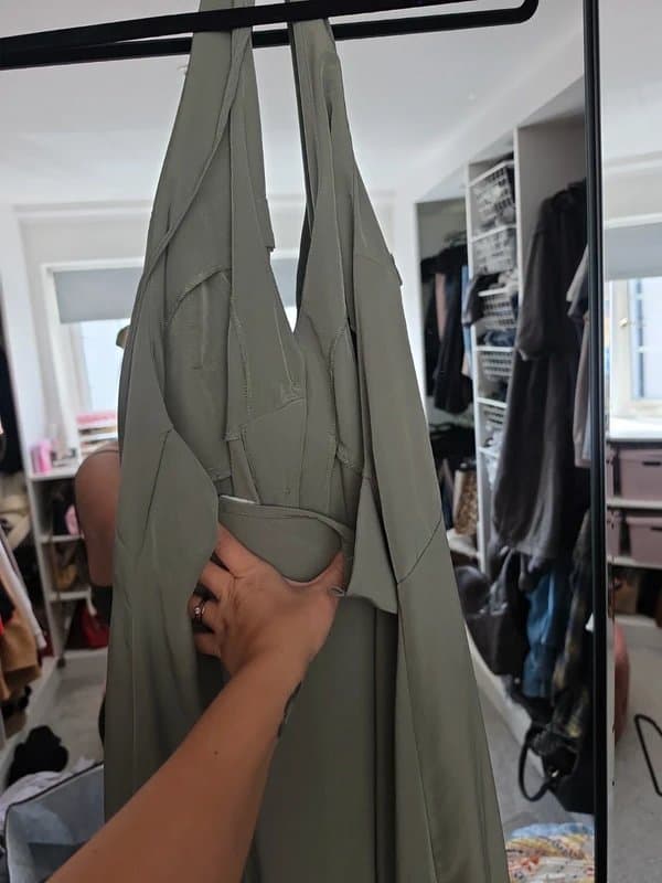 ASOS Green halter low back size 18 dress