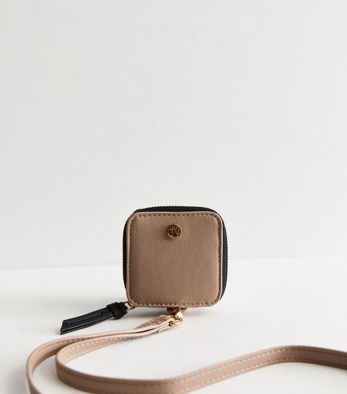 New Look Light Brown Leather-Look Earphones Case New Look