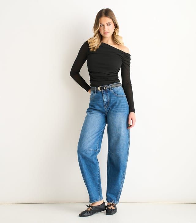 Gini London Women's Black Jersey Off Shoulder Top Gini London New Look - 3