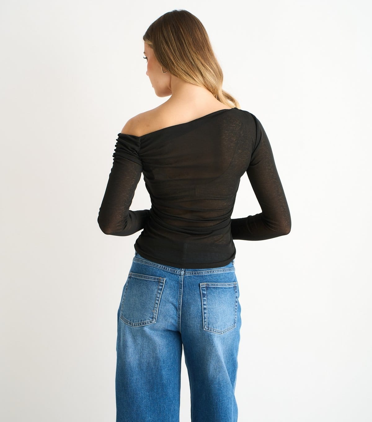 Gini London Women's Black Jersey Off Shoulder Top Gini London New Look - 4