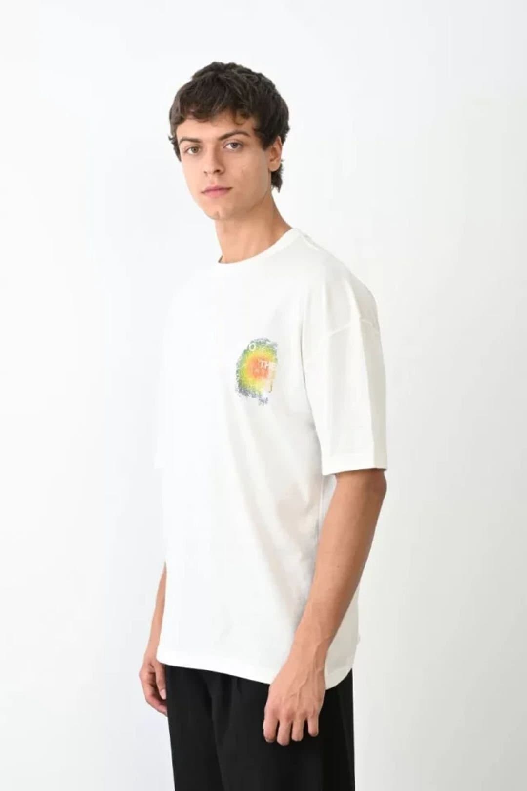 Janes Janes Men's Oversized Printed T-Shirt in White