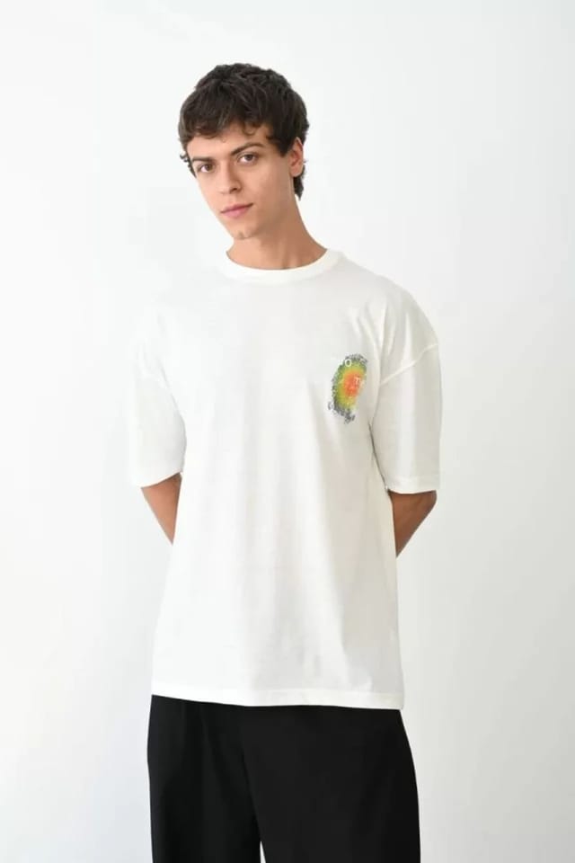 Janes Janes Men's Oversized Printed T-Shirt in White - 3
