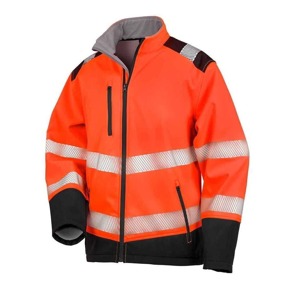 SAFE-GUARD by Result SAFE-GUARD by Result Men's Ripstop Safety Soft Shell Jacket in Burnt Orange
