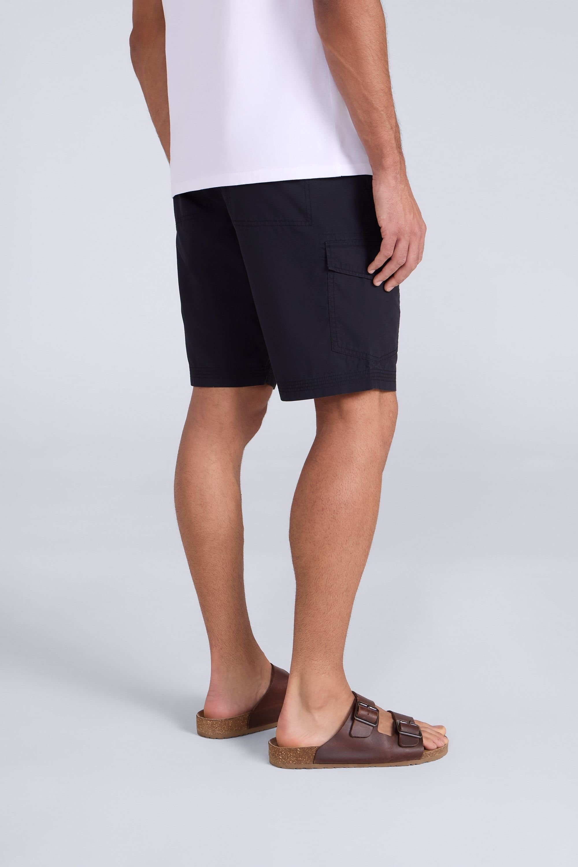 Animal Animal Men's 'Atlantis' Cotton Cargo Shorts Casual Multi Pocket Stylish Half Pants in Black - 3