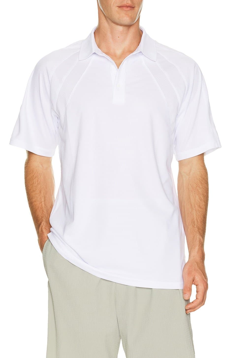 revolve Revolve White Short Sleeve Polo Shirt For Men