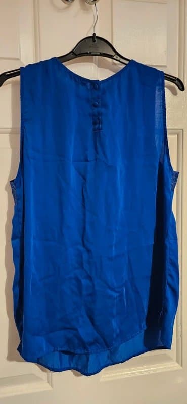 New Look New Look Sleeveless Blouse Royal Blue Size 14 Good Condition
