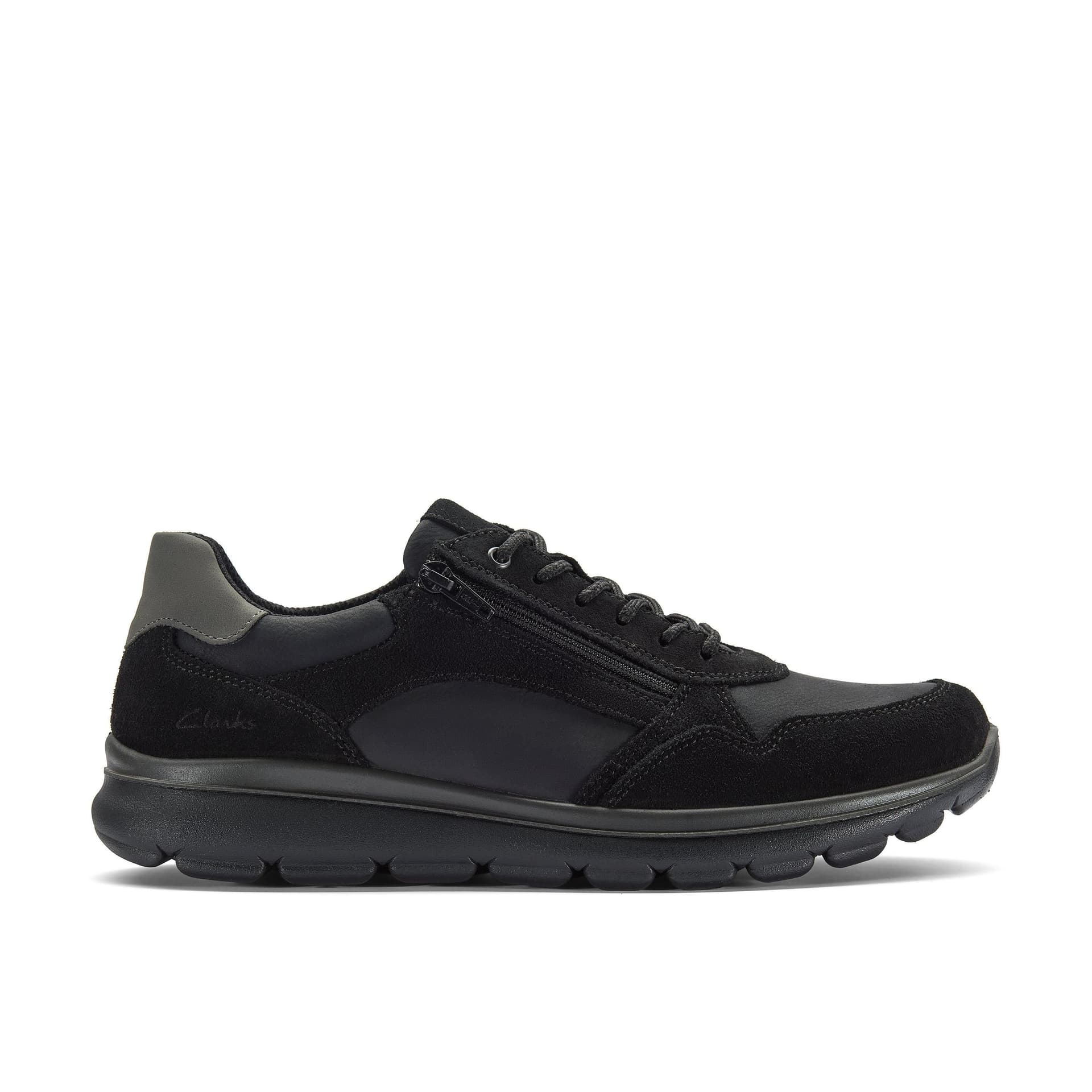 Clarks Clarks Men's Siena Zip Black Leather Lace Up