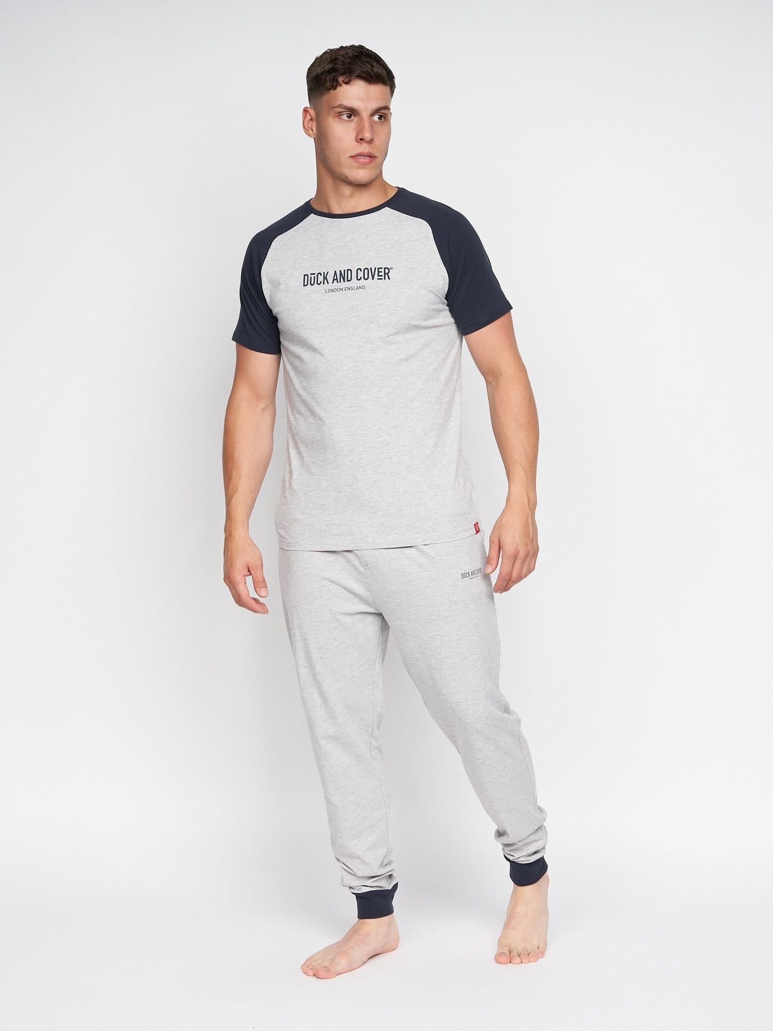 Duck&Cover Duck&Cover Men's Vianney Loungewear Set in Grey