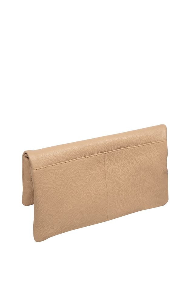 Pure Luxuries London Pure Luxuries London Women's 'Audrina' Leather Clutch Bag in Natural - 2