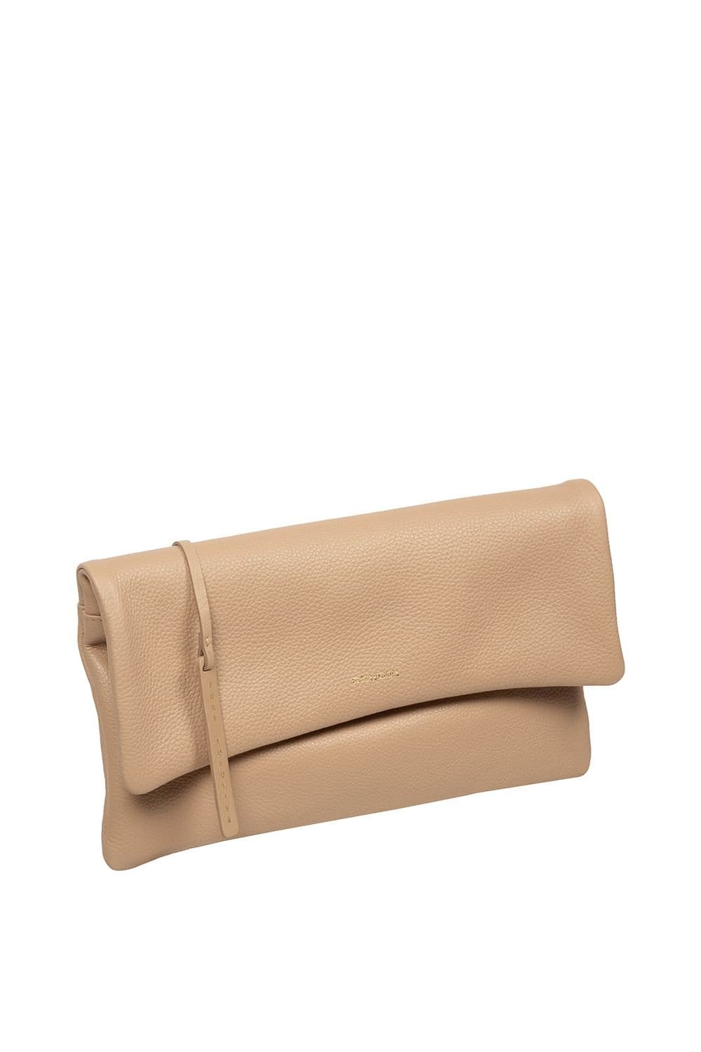 Pure Luxuries London Pure Luxuries London Women's 'Audrina' Leather Clutch Bag in Natural - 4