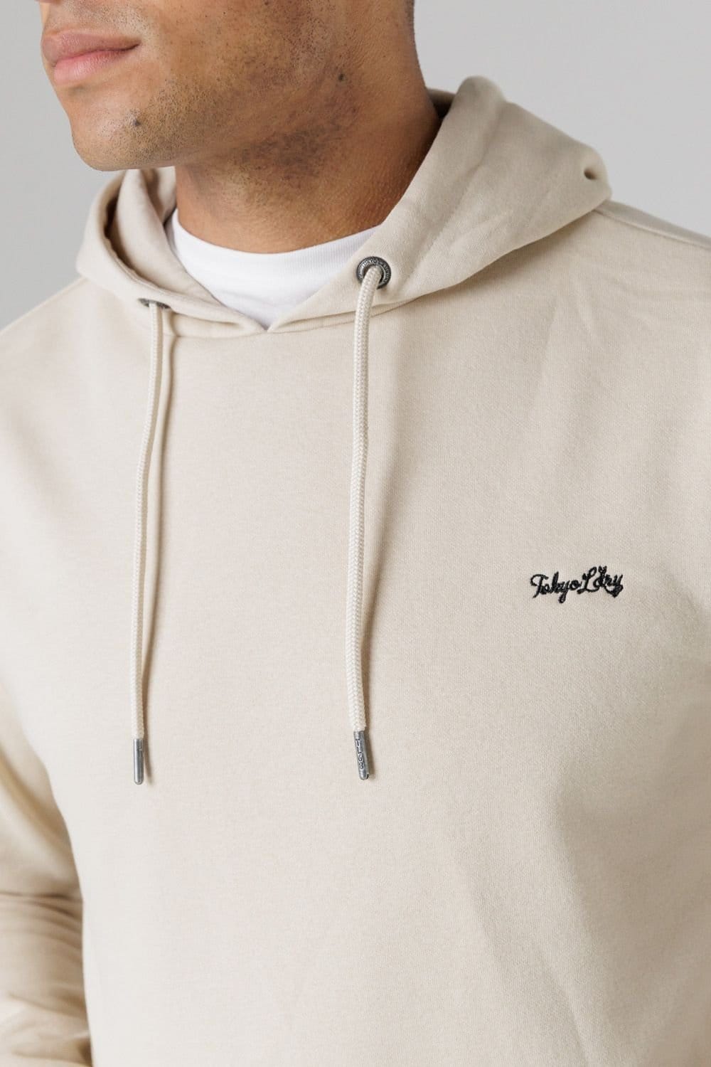 Tokyo Laundry Tokyo Laundry Men's Cotton Blend Hoody & Jogger Set in Beige - 4