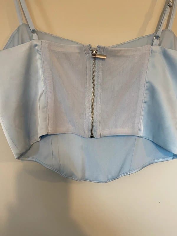 Bershka Bershka silk feel occasion crop top