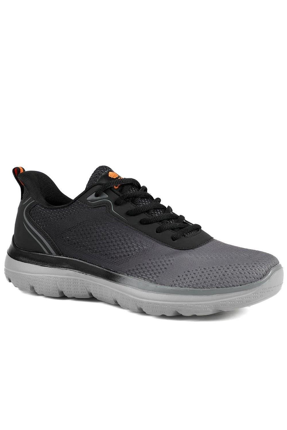 Pavers Pavers Men's Wide Fit Active Trainers in Dark Grey