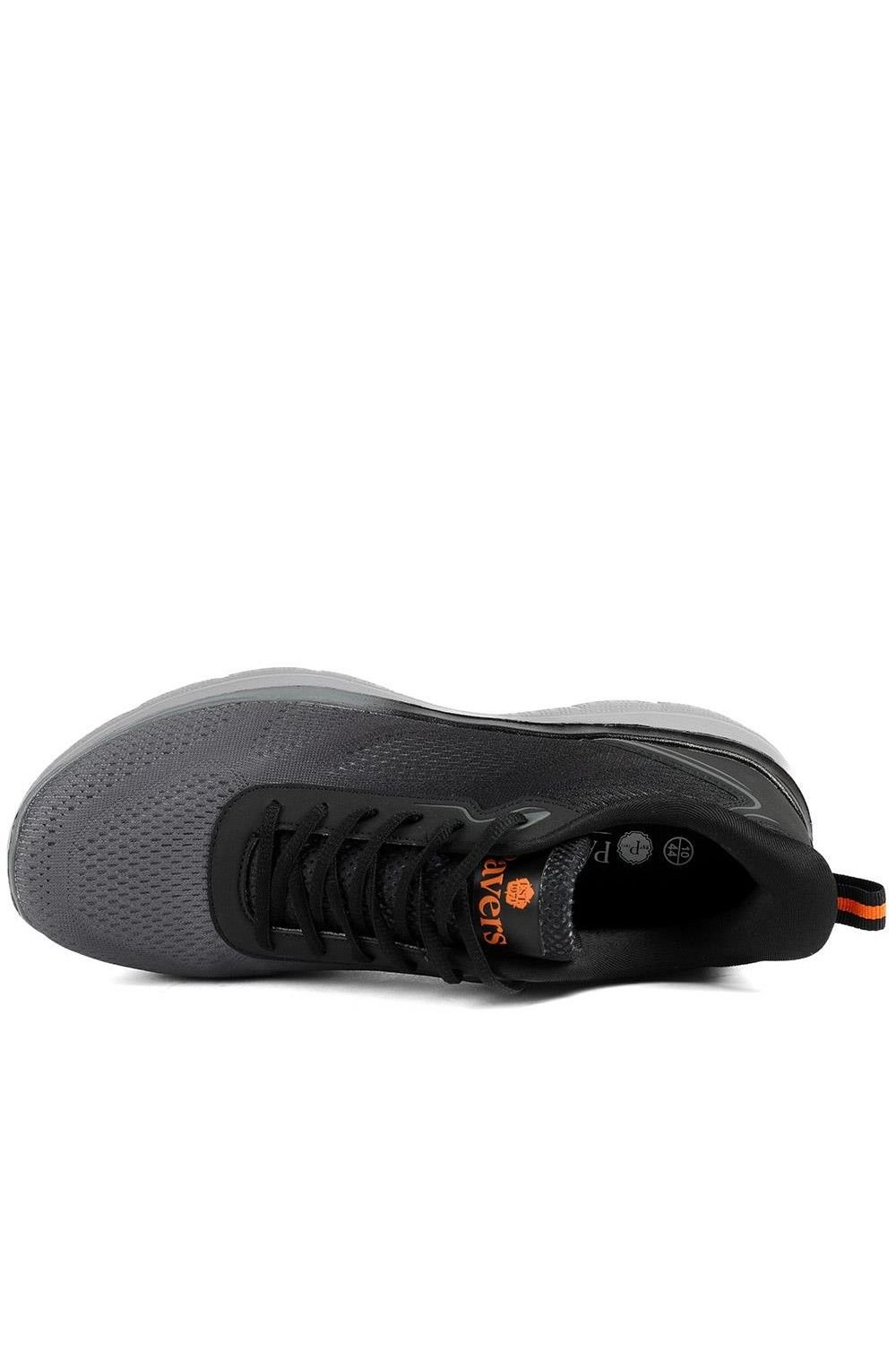 Pavers Pavers Men's Wide Fit Active Trainers with Memory Foam Insole in Dark Grey - 4