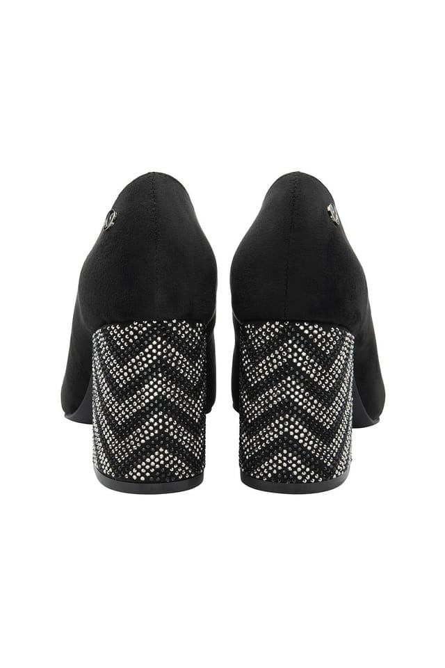 Lotus Lotus Women's 'Cassidy' Block-Heel Court Shoes in Black - 3