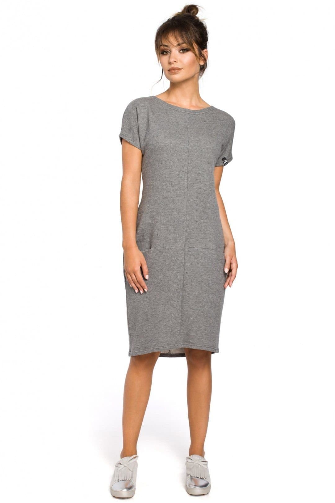 Love Lace Love Lace Women's Everyday Dress with Seam Pockets in Grey