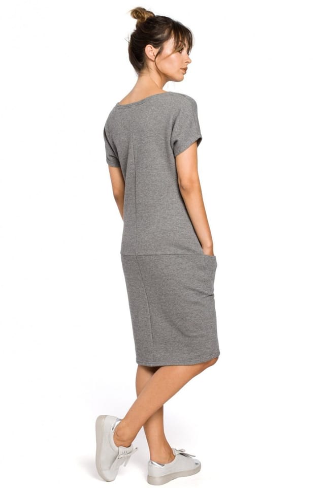 Love Lace Love Lace Women's Everyday Dress with Seam Pockets in Grey - 2
