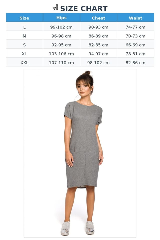 Love Lace Love Lace Women's Everyday Dress with Seam Pockets in Grey - 3