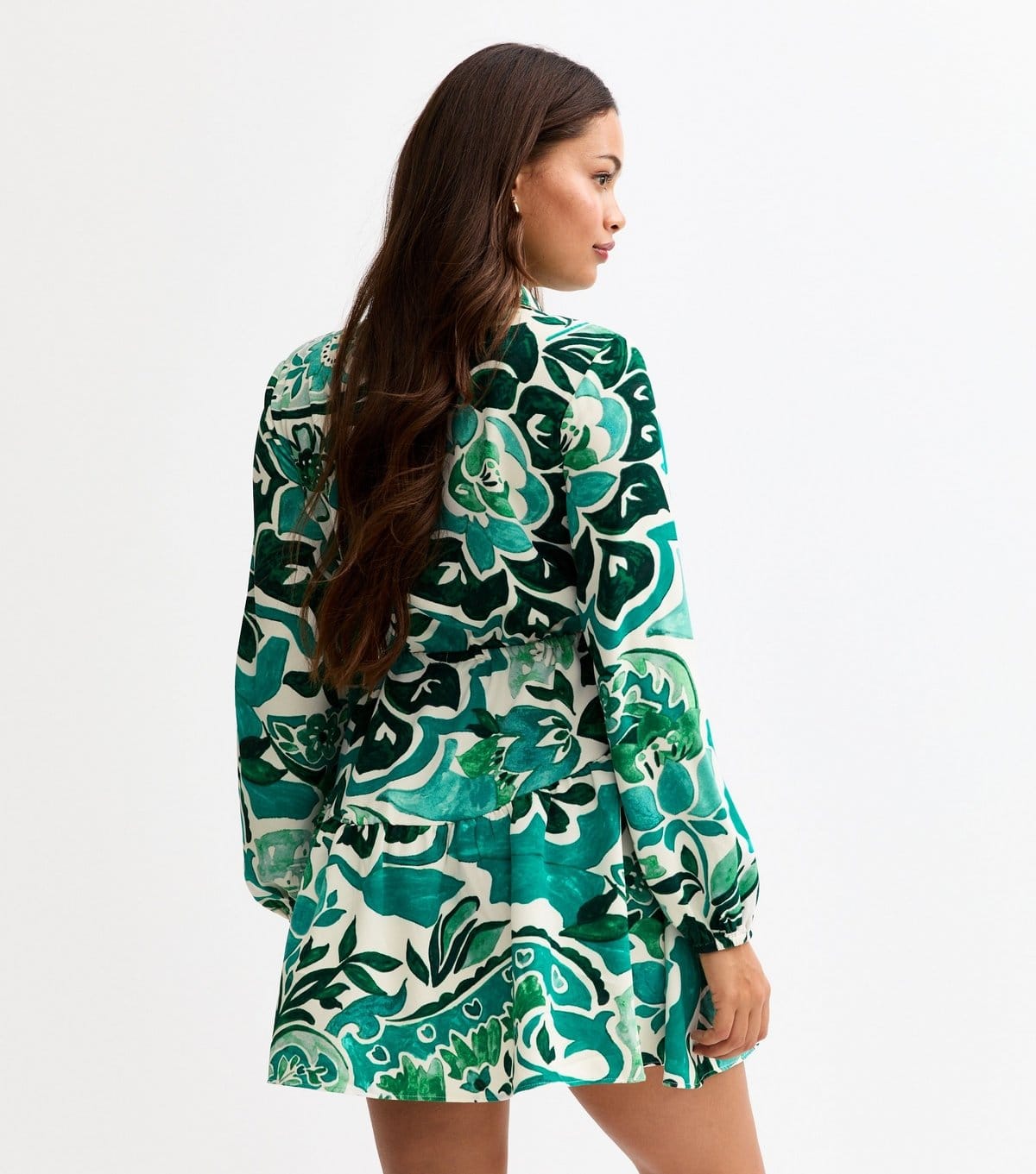 New Look Women's Petite Green Paisley Print Mini Shirt Dress New Look - 4