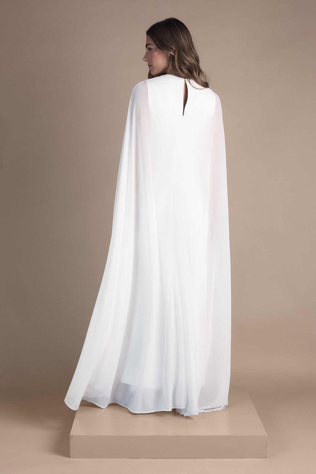 Coast Coast Women's Cape Maxi Wedding Dress in Ivory - 3