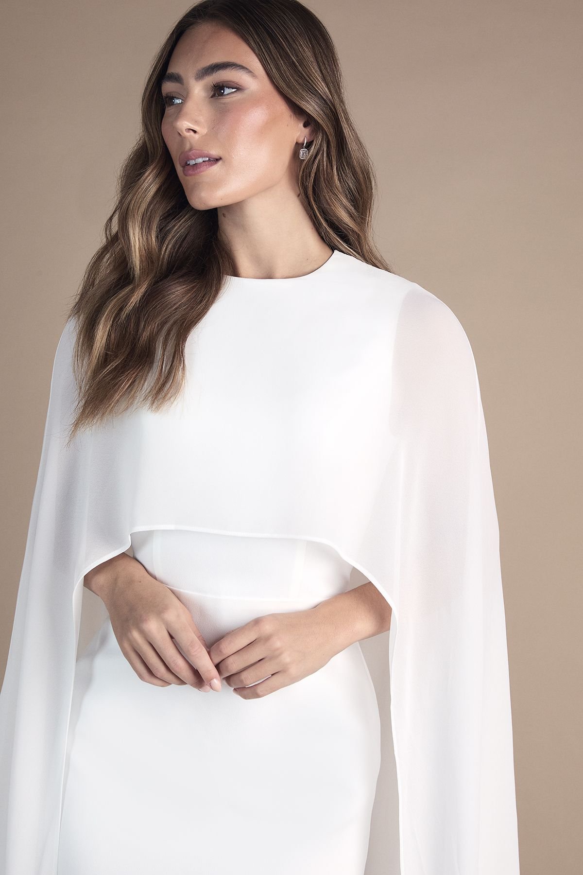 Coast Coast Women's Cape Maxi Wedding Dress in Ivory - 4