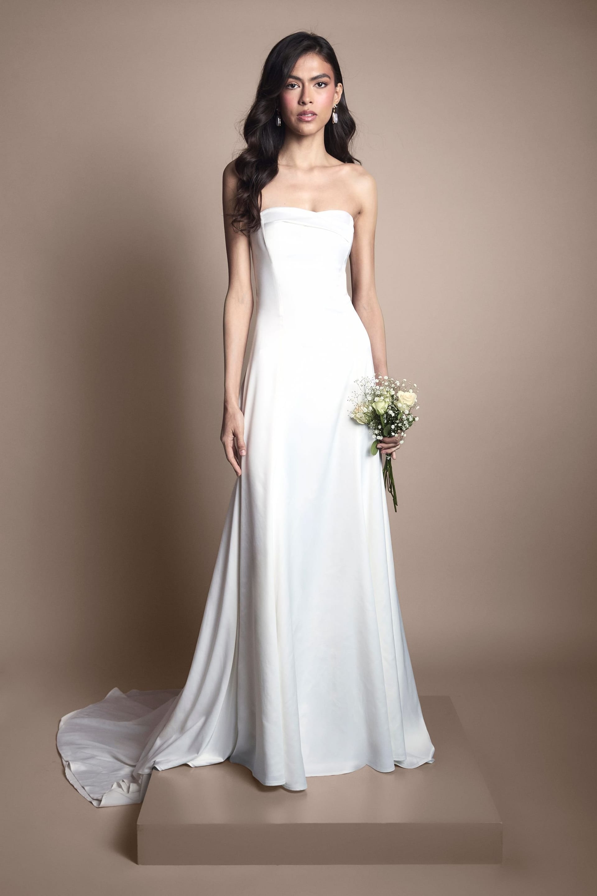 Coast Ivory Satin Sweetheart Wedding Dress