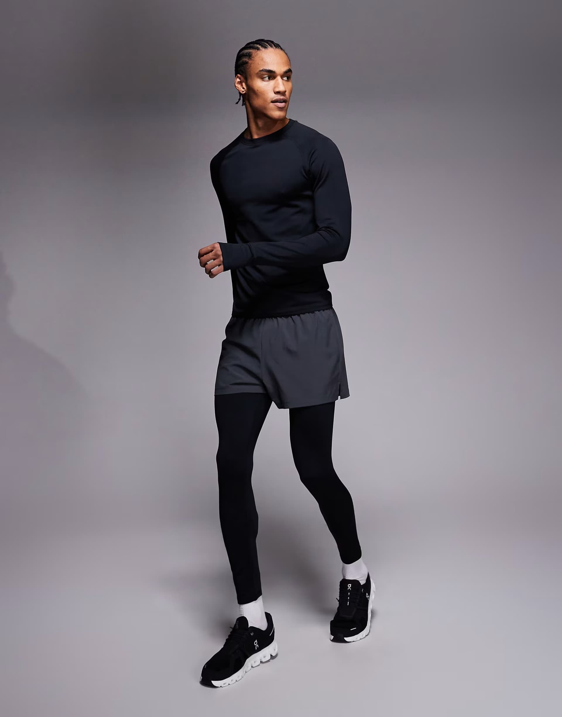 ASOS 4505 Thermal running base layer tight with phone pocket in black