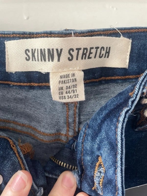 New Look Men's Blue Skinny Stretch Jeans