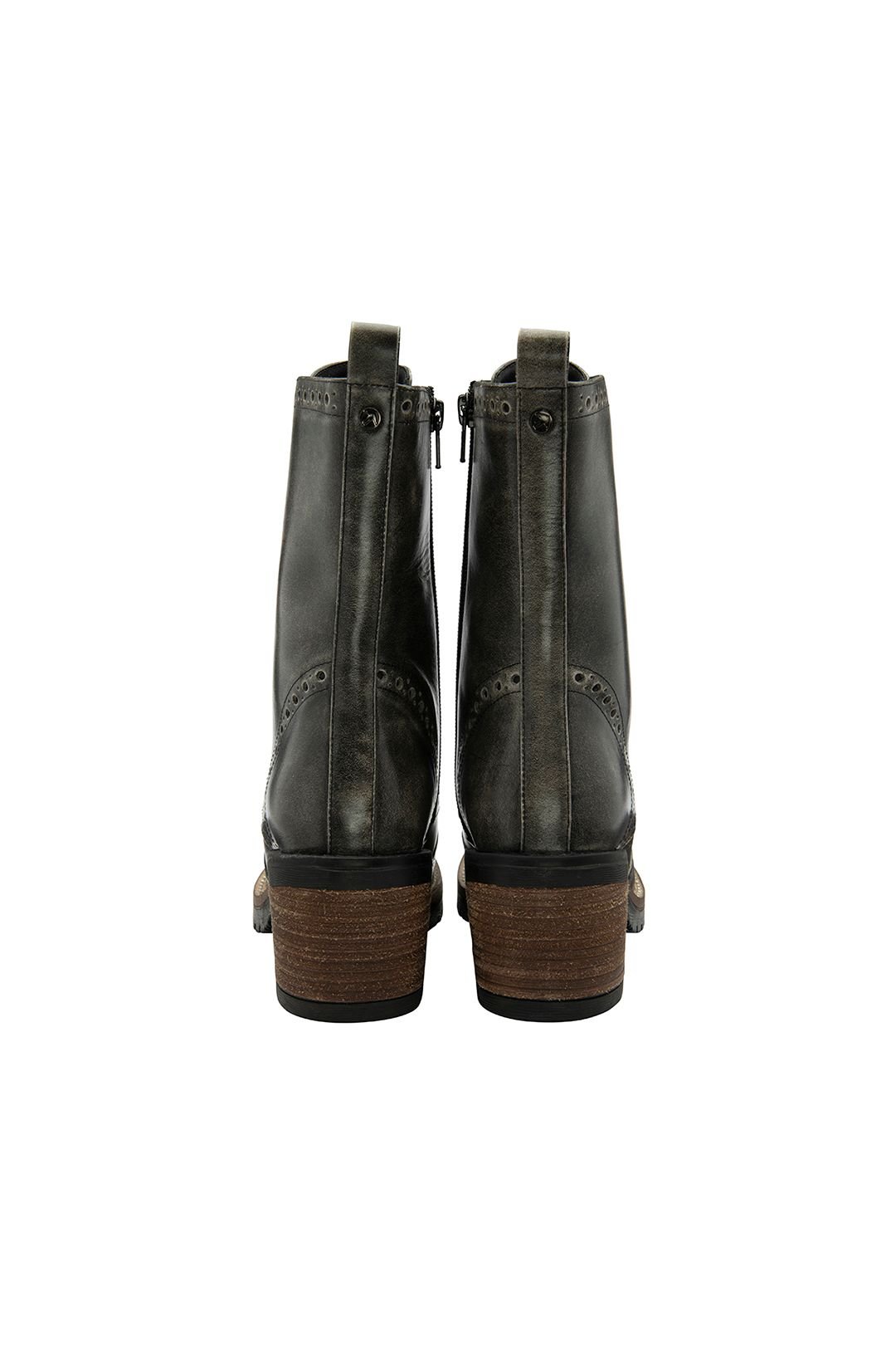 Ravel Ravel Women's 'Yarrow' Leather Lace-Up Boots in Dark Grey - 3