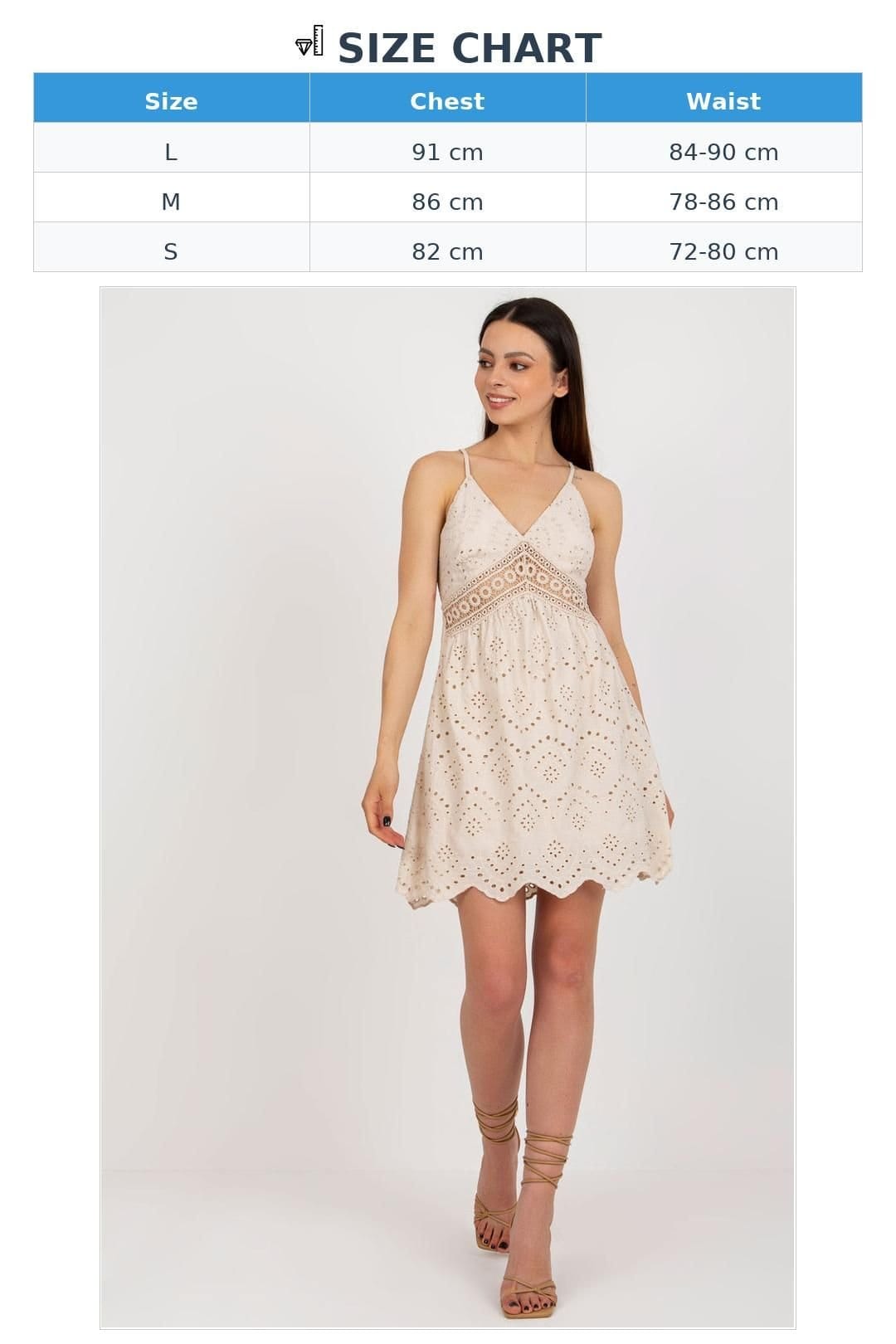Love Lace Love Lace Women's Strapless Openwork Backless Dress with Lining in Beige - 4