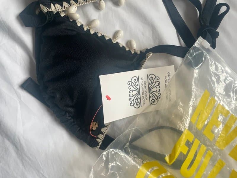 Never Fully Dressed Never fully dressed embroidered shell bikini top 16 new