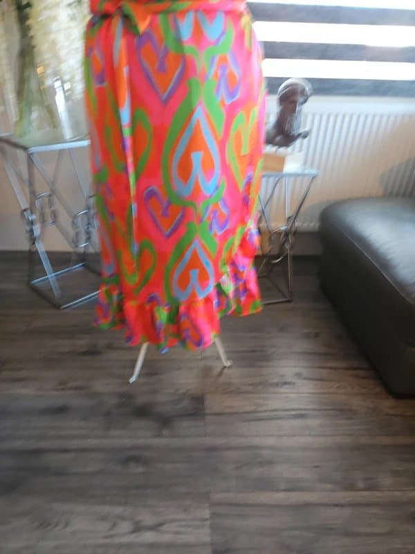 Never Fully Dressed Never fully dressed hearts satin wrapover dress
