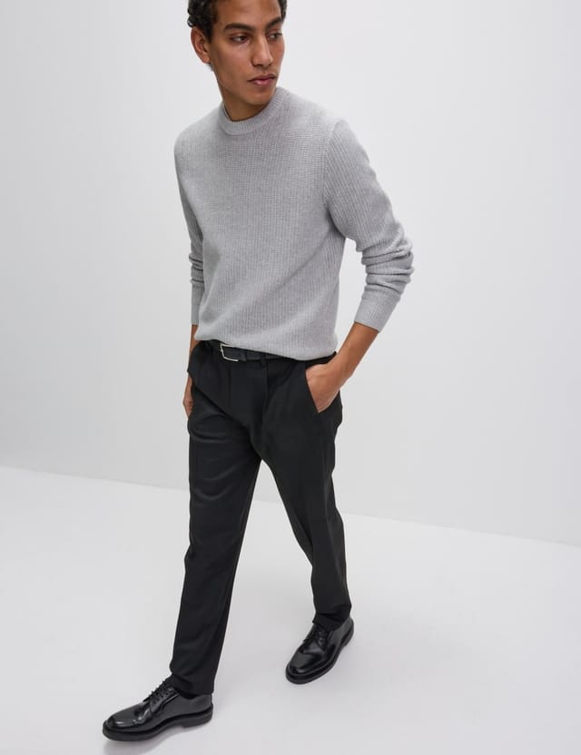 Marks & Spencer M&S Tailored Fit Stretch Smart Trousers Black - 2