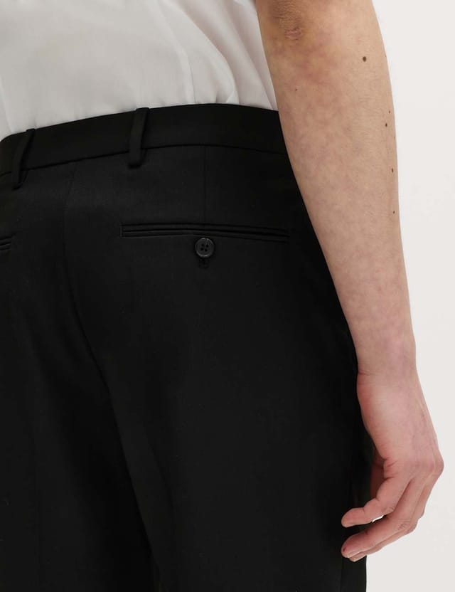 Marks & Spencer M&S Tailored Fit Stretch Smart Trousers Black - 3