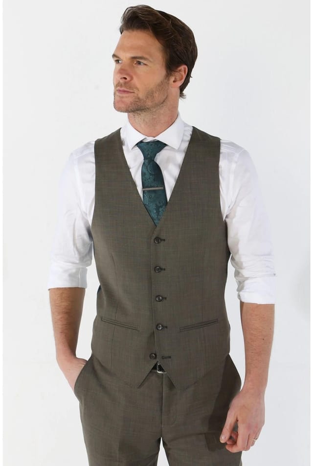 Paul Andrew Paul Andrew Men's Kurt - 3 Piece Tailored Fit Suit in Green - 2