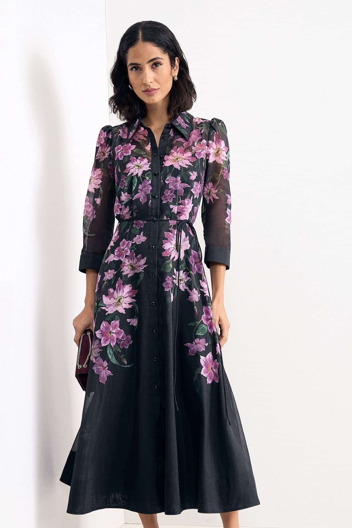 Phase Eight Phase Eight Women's Anabelle Shirt Dress in Black