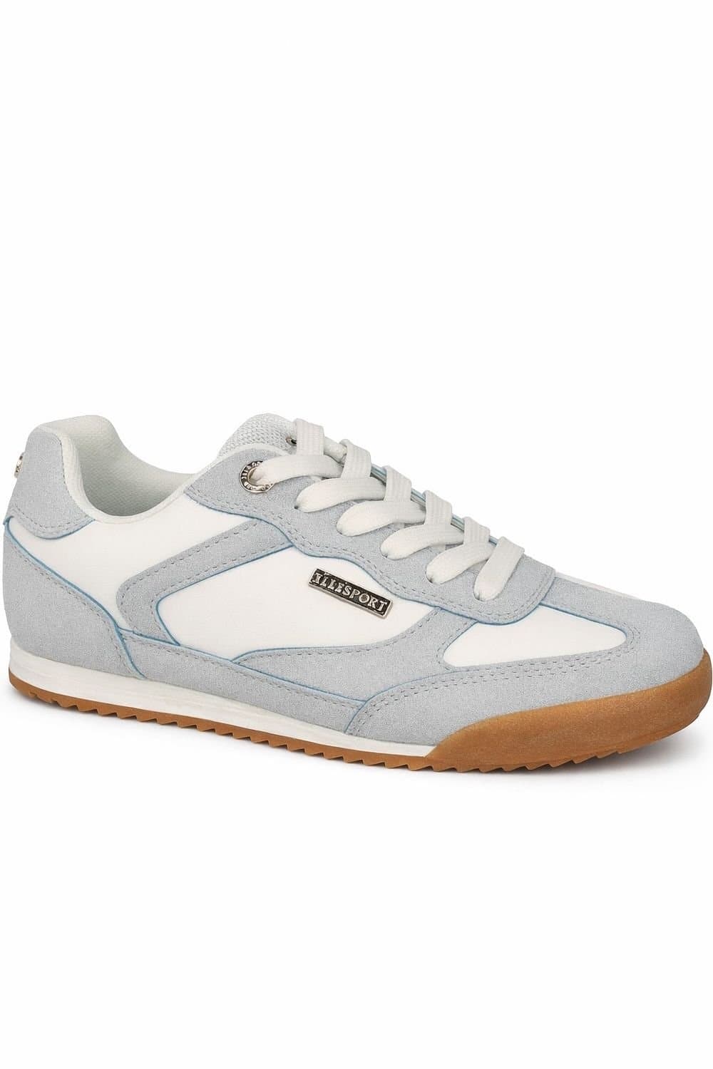 Elle Sport Elle Sport Women's Retro Trainers with Lace Fastening & Cushioned Sole in Light Blue