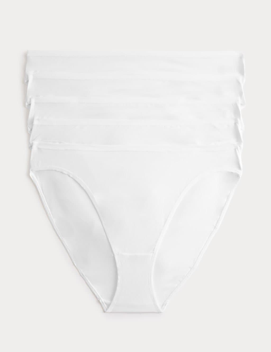 Marks & Spencer M&S Eco White Microfibre High Leg Knickers 5-Pack