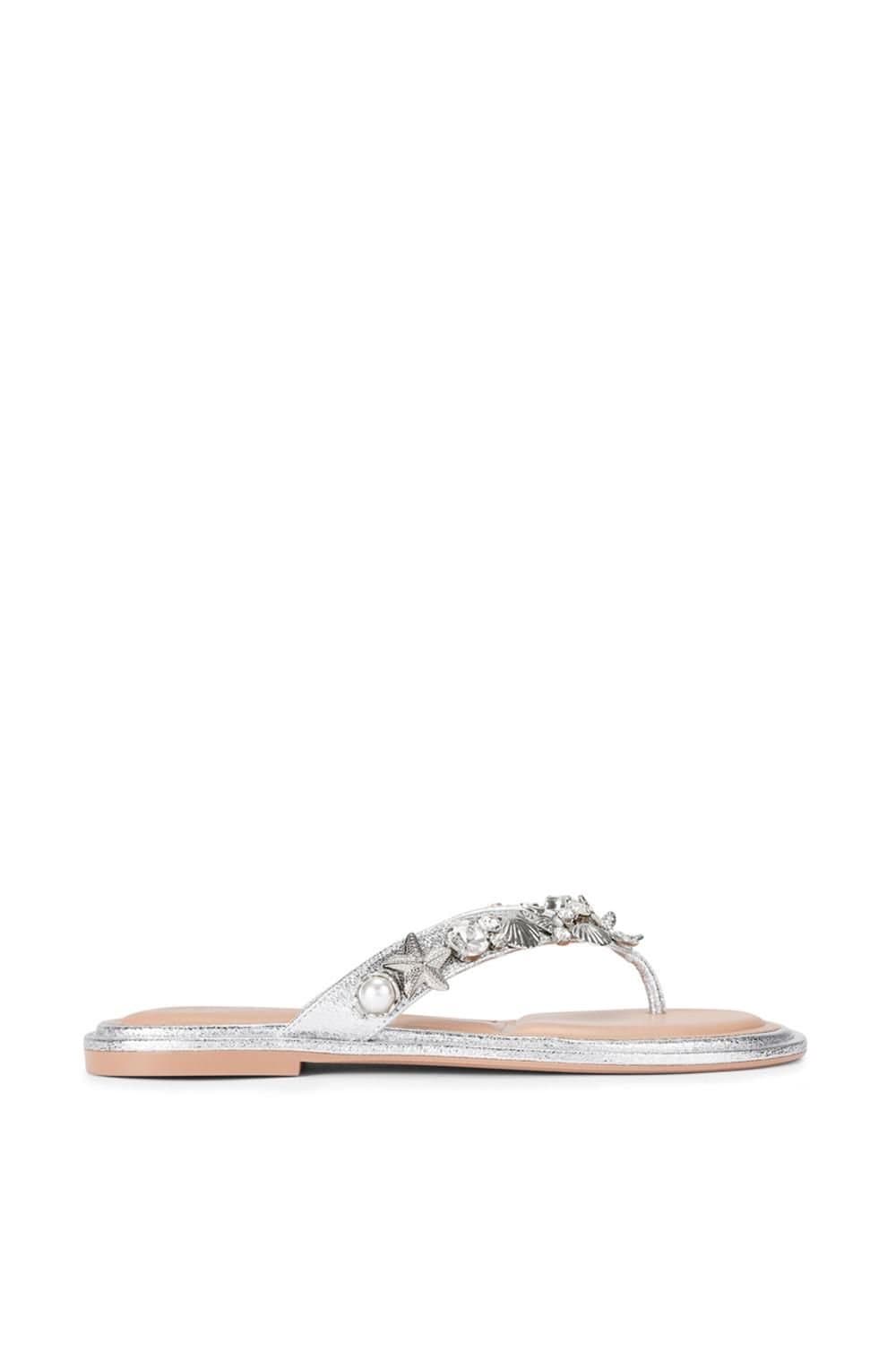 Carvela Carvela Women's 'Marina Flat Sandal' Sandals in Silver