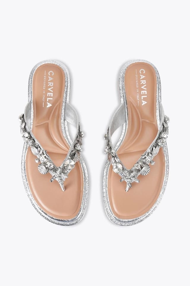 Carvela Carvela Women's 'Marina Flat Sandal' Sandals in Silver - 2