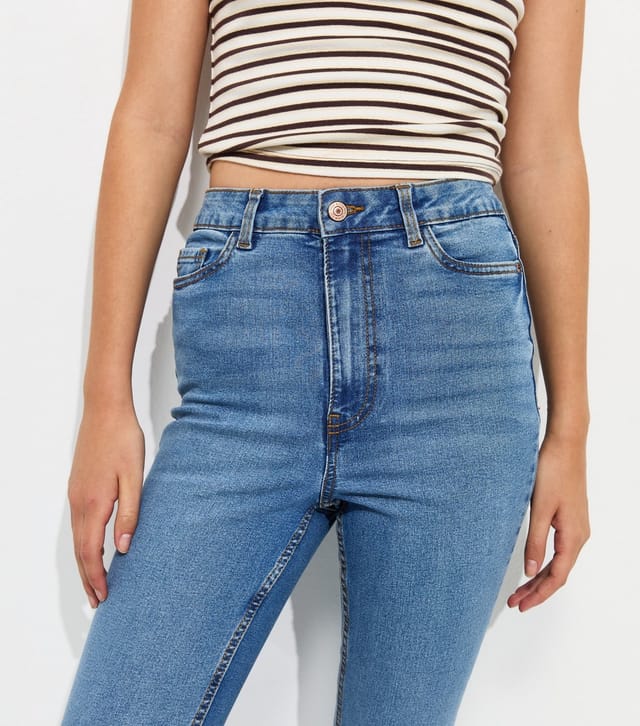 New Look Women's Blue Waist Enhance Quinn Bootcut Stretch Denim Jeans New Look - 3