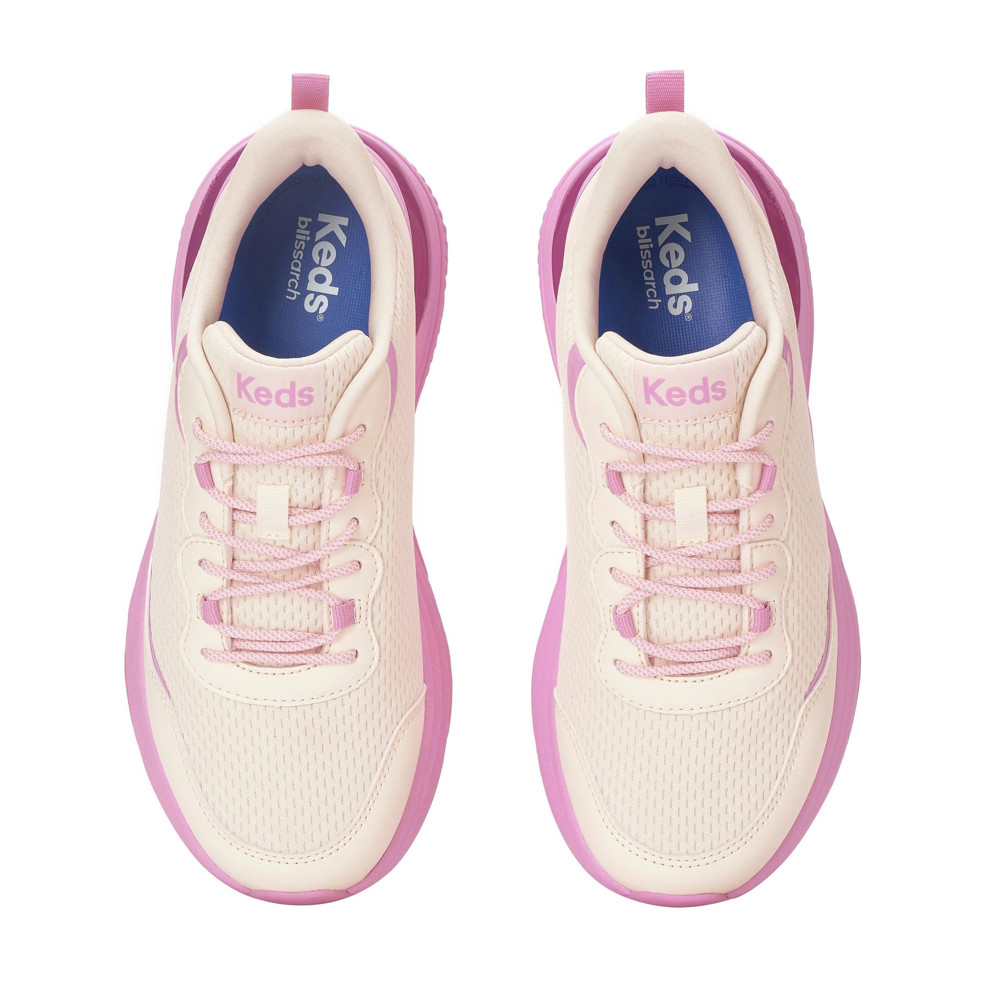 keds Keds Women's Blissmove Lace Mesh Suede Sneaker in Cream - 4